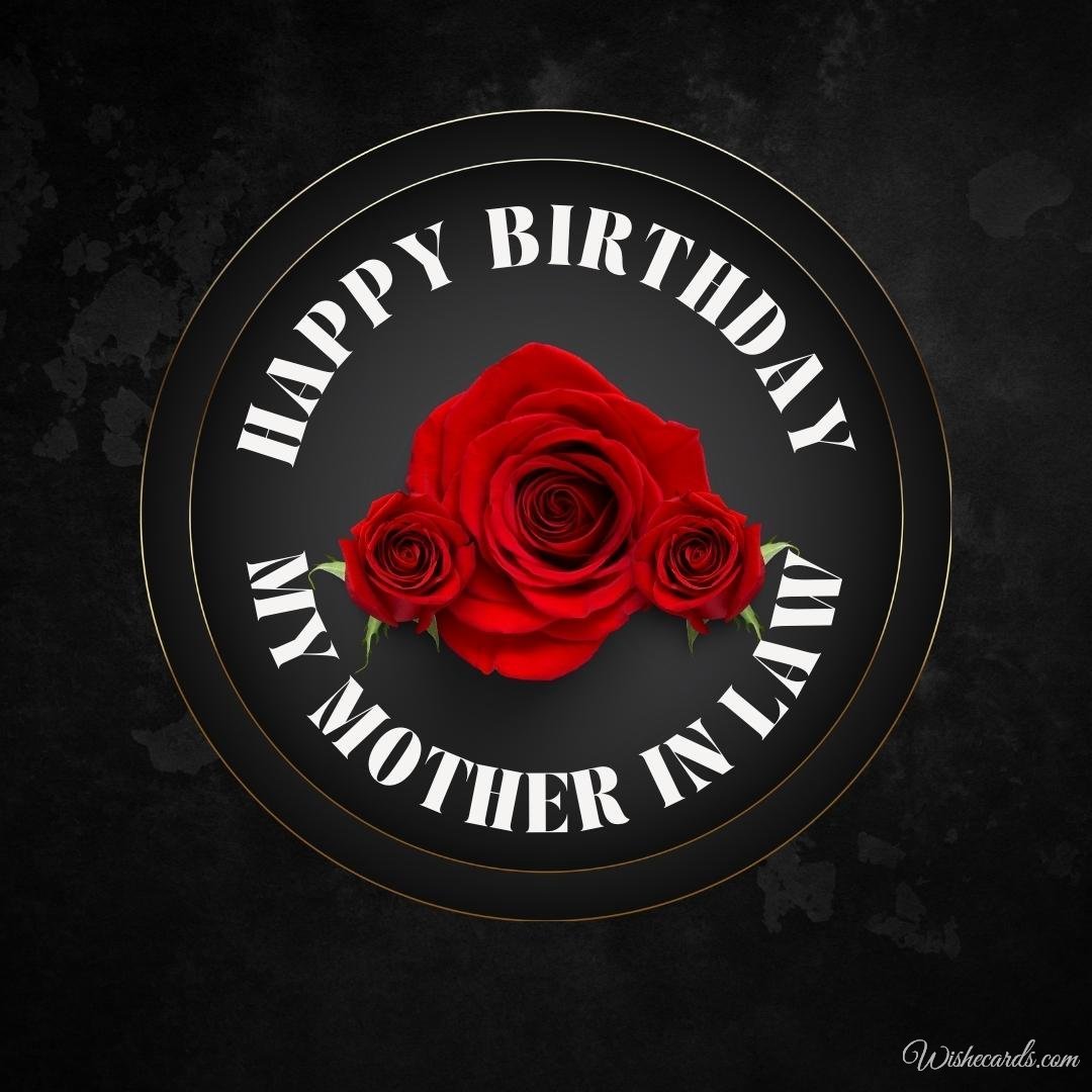 Happy Birthday Greeting Ecard For Mother In Law