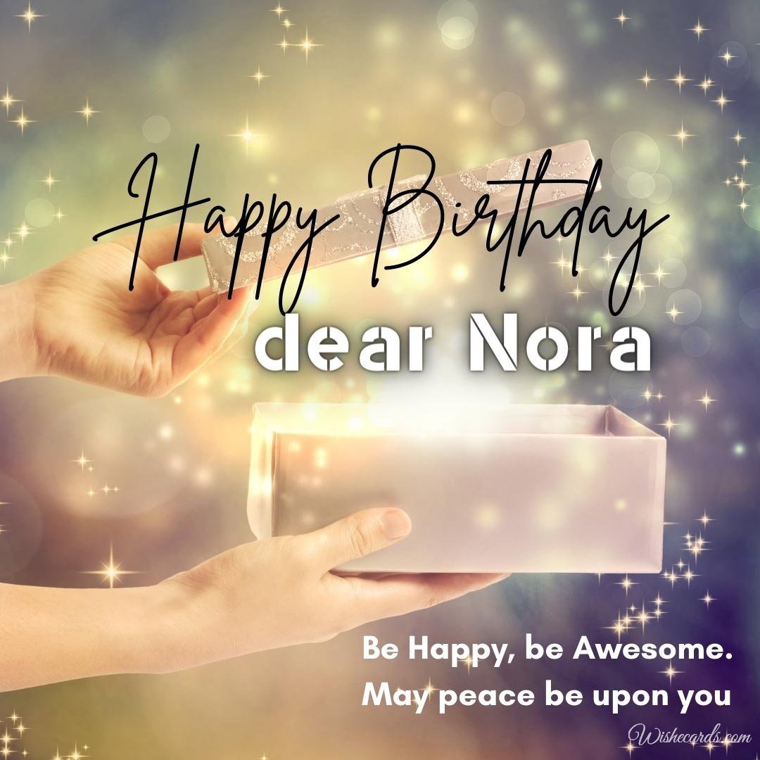Happy Birthday Greeting Ecard For Nora