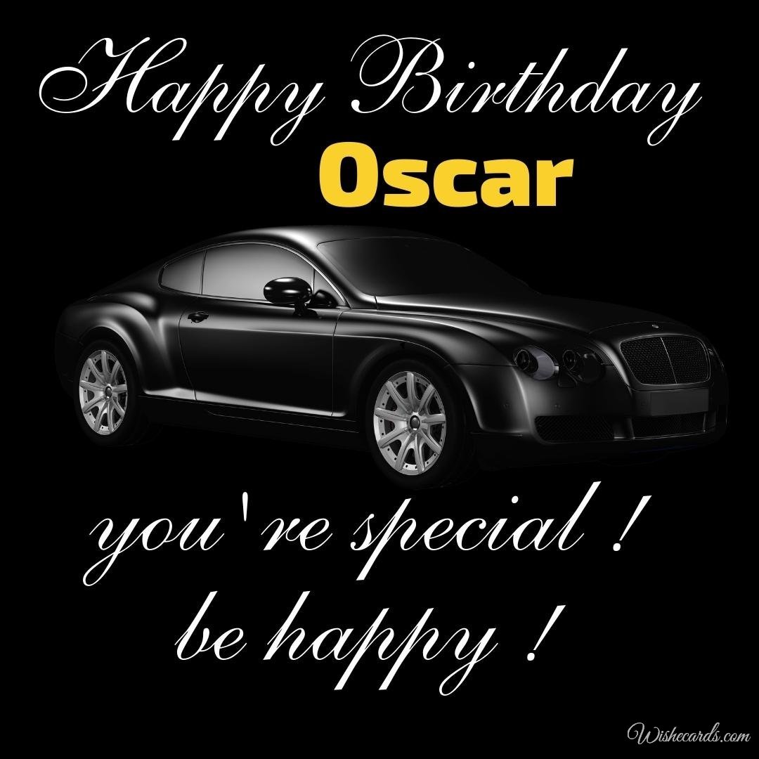 Happy Birthday Greeting Ecard For Oscar