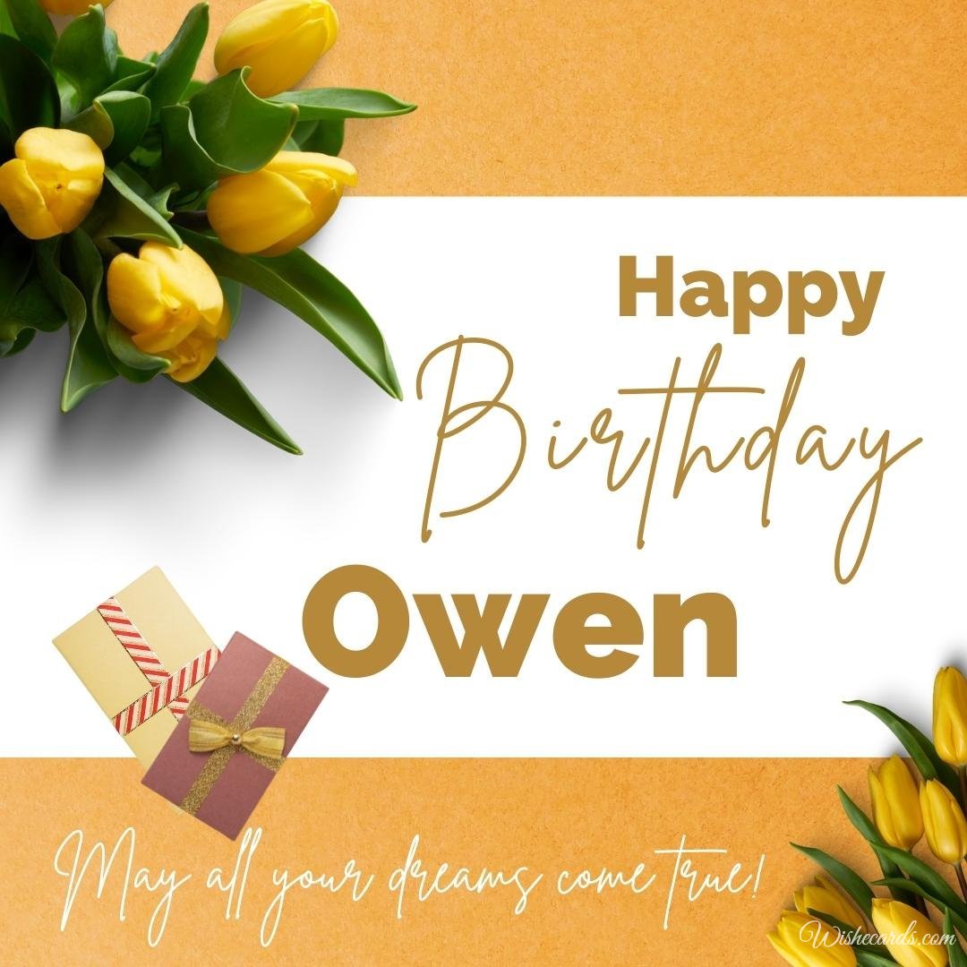 Happy Birthday Greeting Ecard For Owen