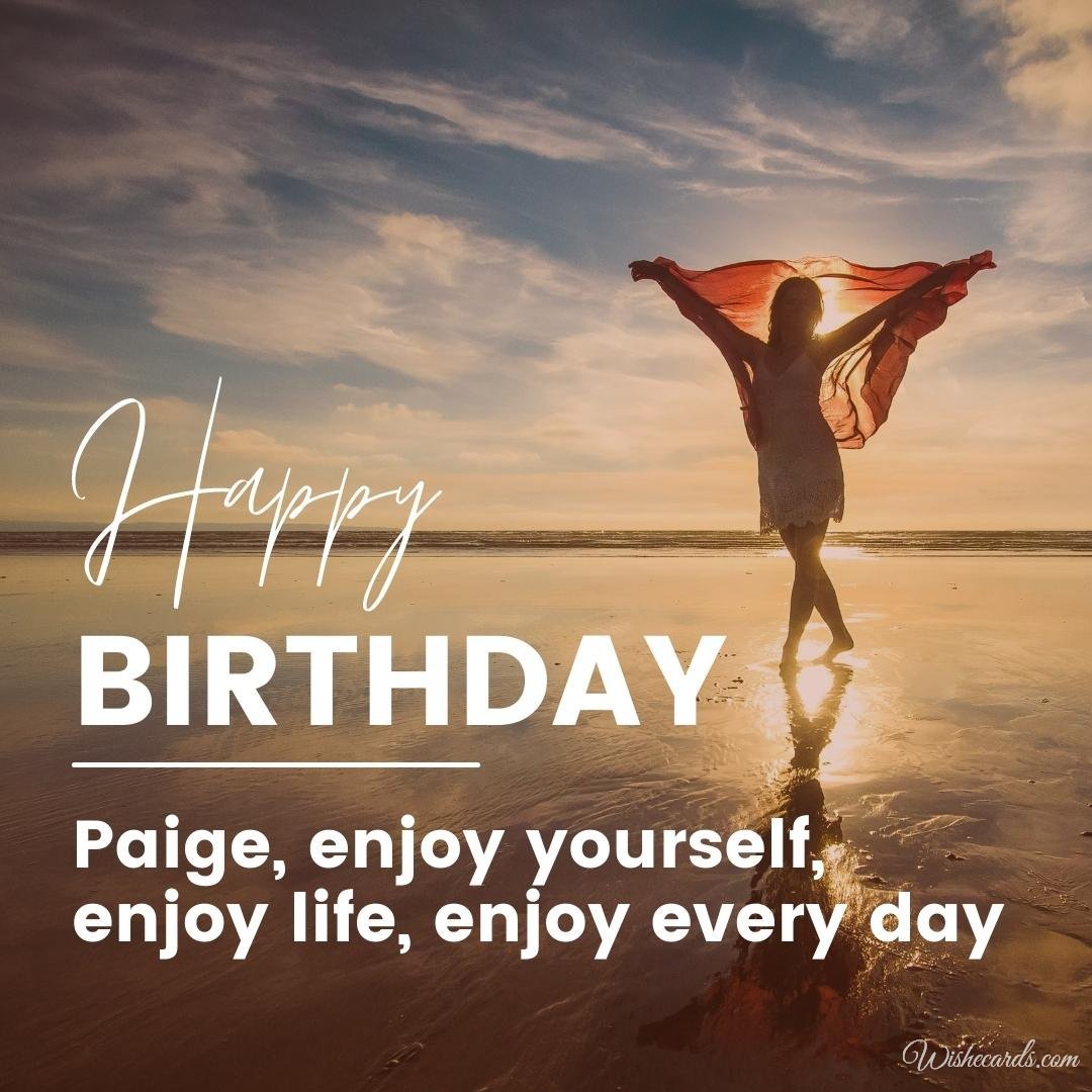 Happy Birthday Greeting Ecard For Paige