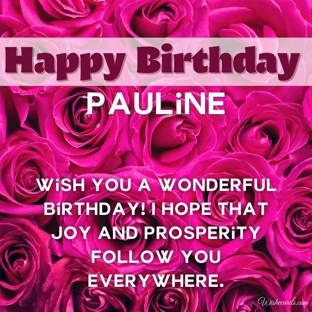 Happy Birthday Greeting Ecard For Pauline