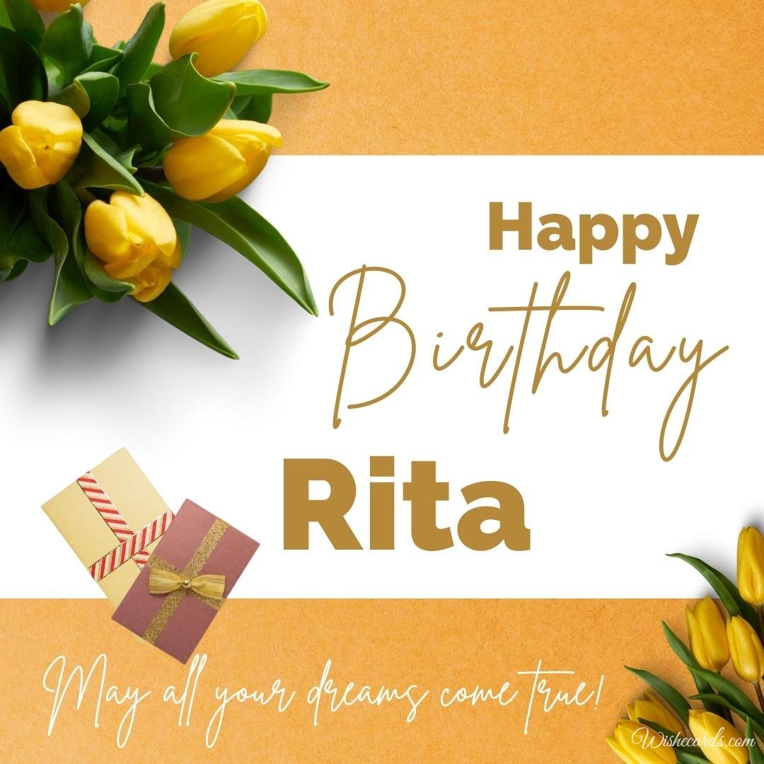 Happy Birthday Greeting Ecard For Rita