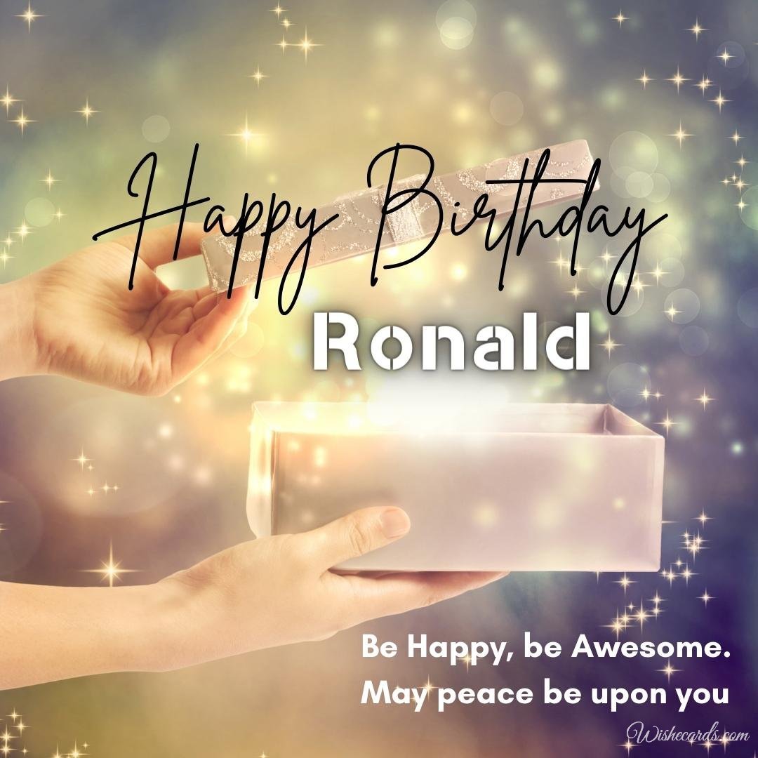 Happy Birthday Greeting Ecard For Ronald