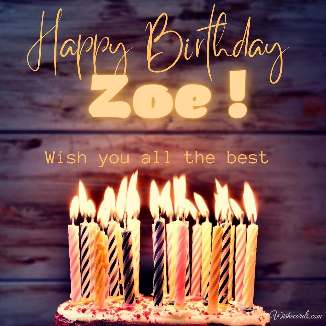 Happy Birthday Greeting Ecard For Zoe