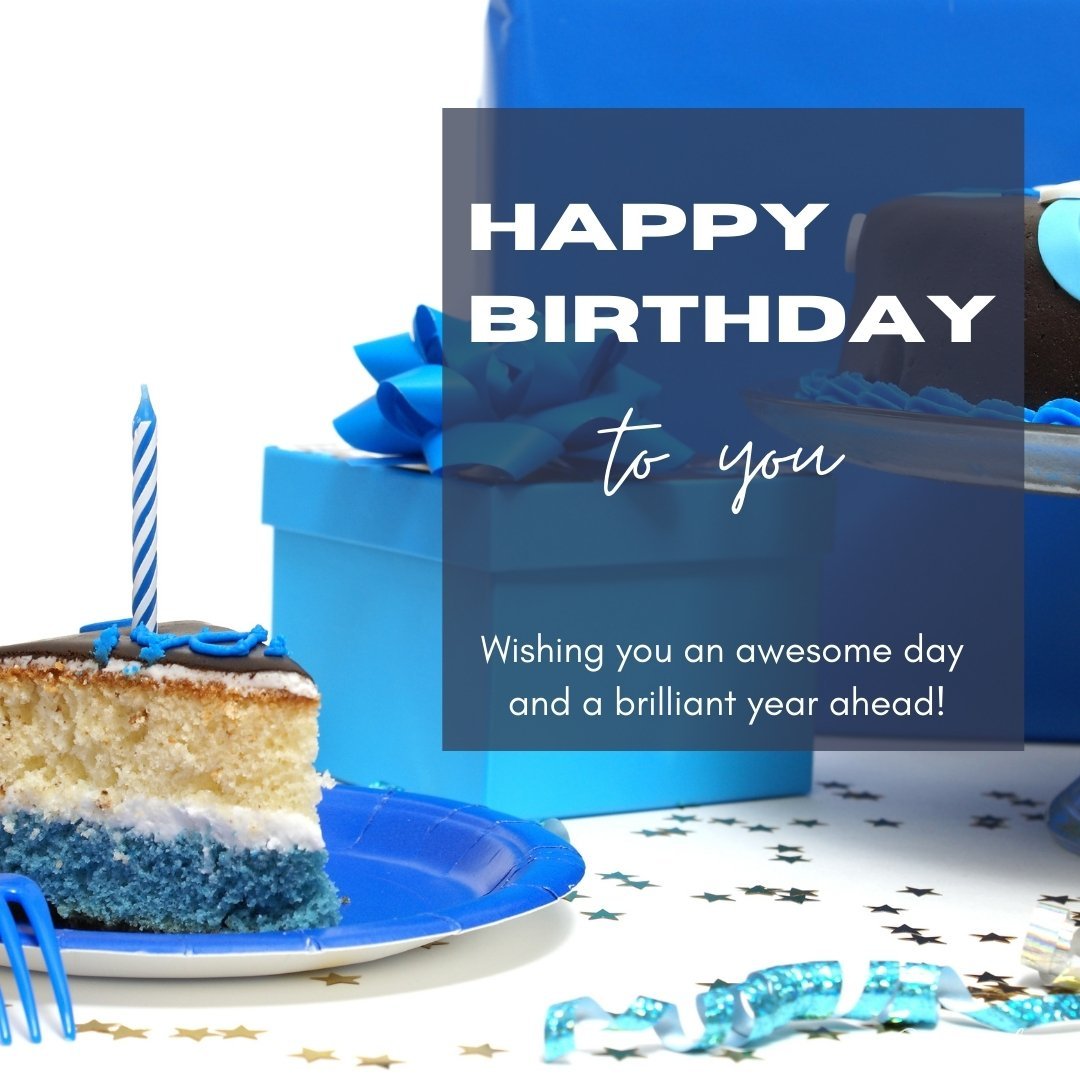 Happy Birthday Greeting Ecard with Cake