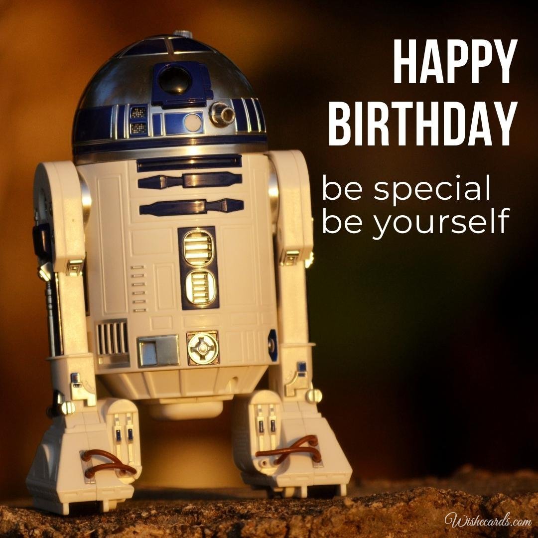 Happy Birthday Greeting Ecard With Star Wars