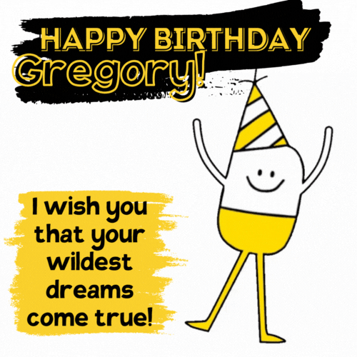 Happy Birthday Gregory Gif