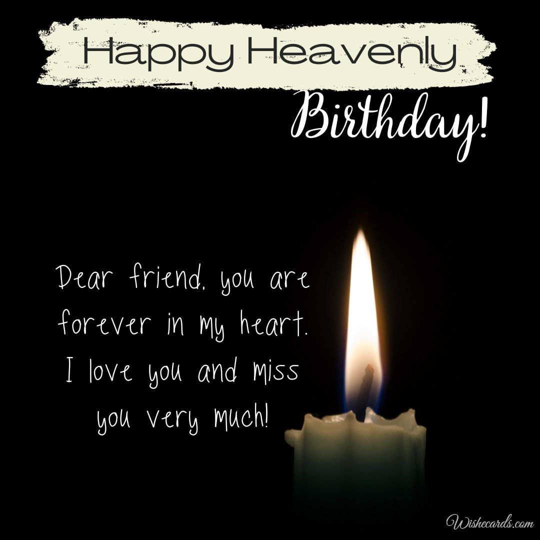 Happy Birthday in Heaven Dear Friend Image