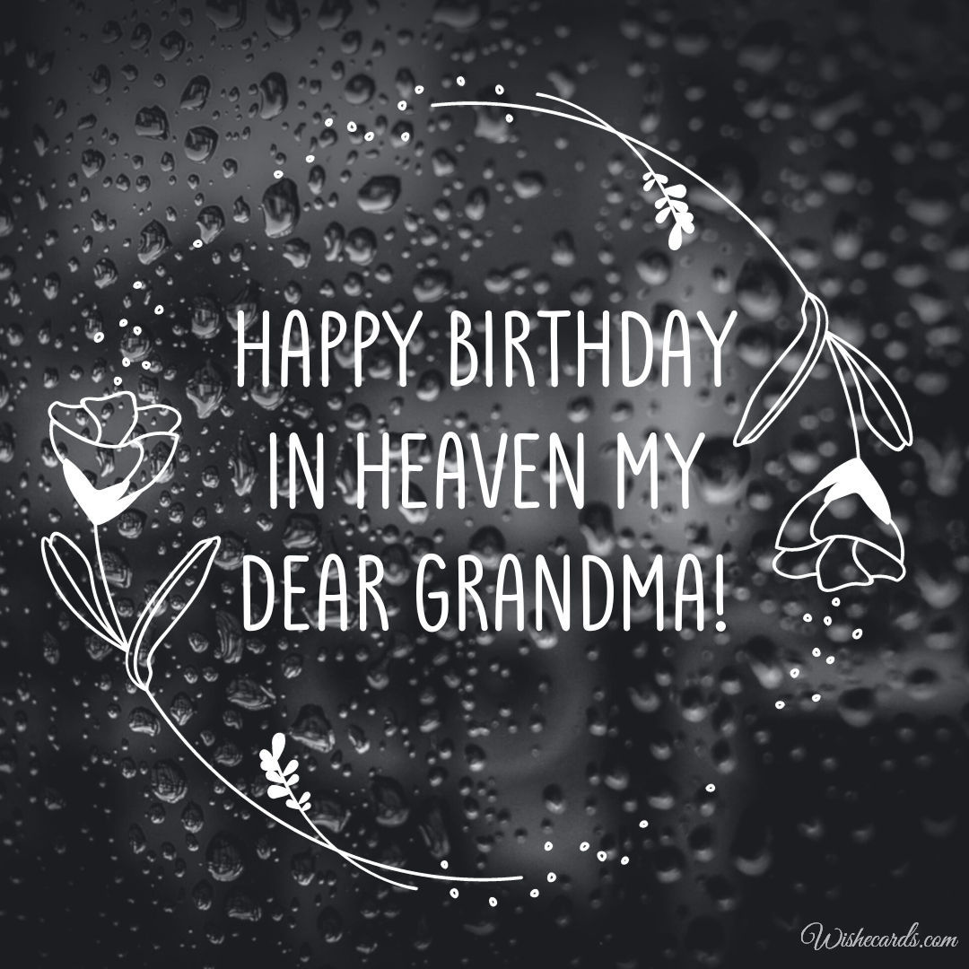 Happy Birthday in Heaven Grandma Image