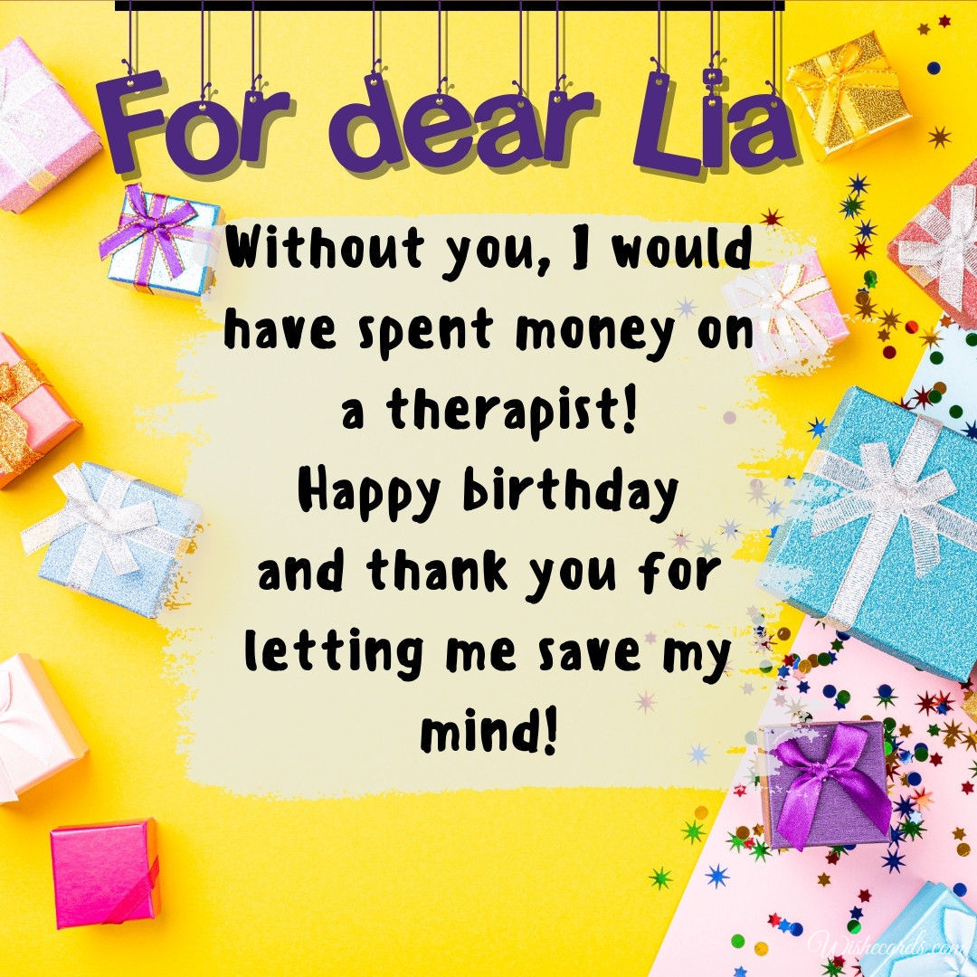 Happy Birthday Lia Images