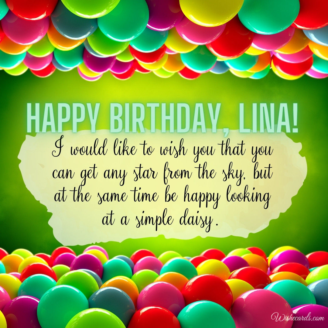 Happy Birthday Lina Image