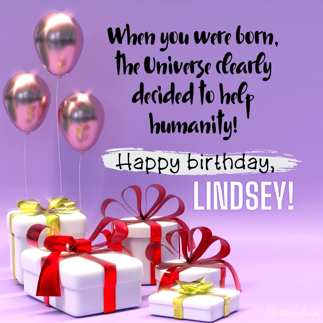 Happy Birthday Lindsey Image