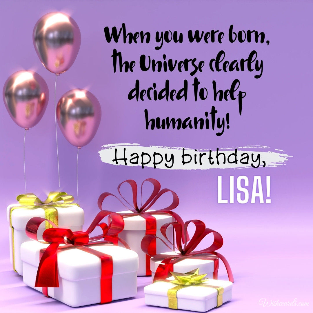 Happy Birthday Lisa Card
