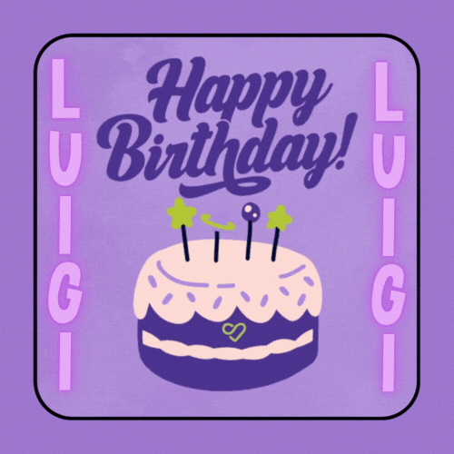 Happy Birthday Luigi Gif