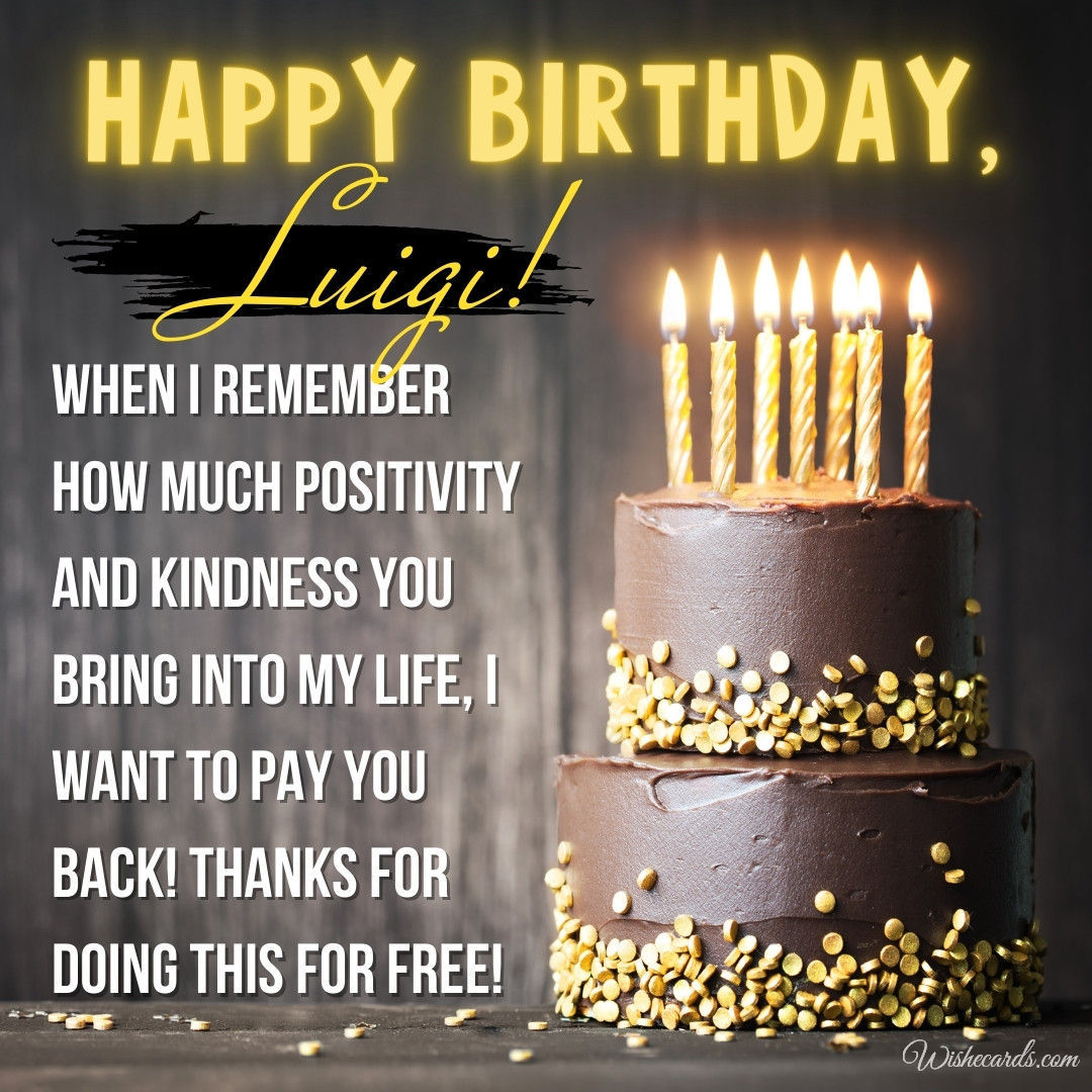 Happy Birthday Luigi Images