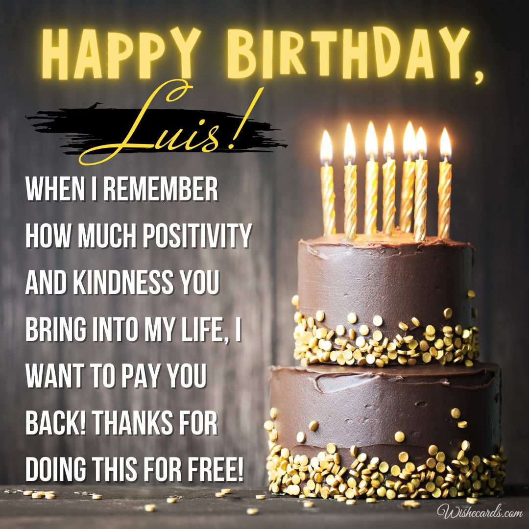 Happy Birthday Luis Cake Image