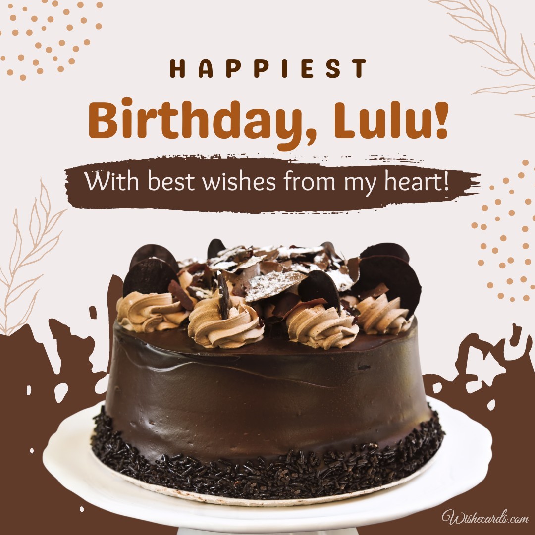 Happy Birthday Lulu Cake Image