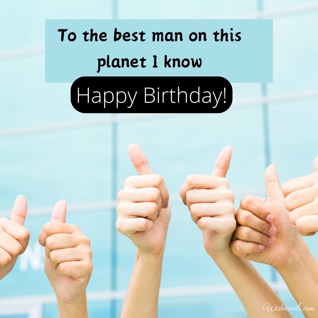 Happy Birthday Man Card