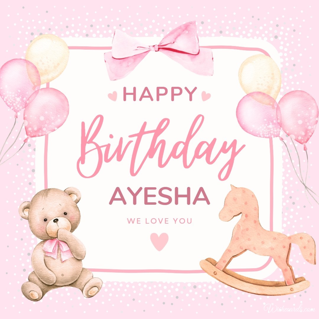 Happy Birthday with Name Ayesha
