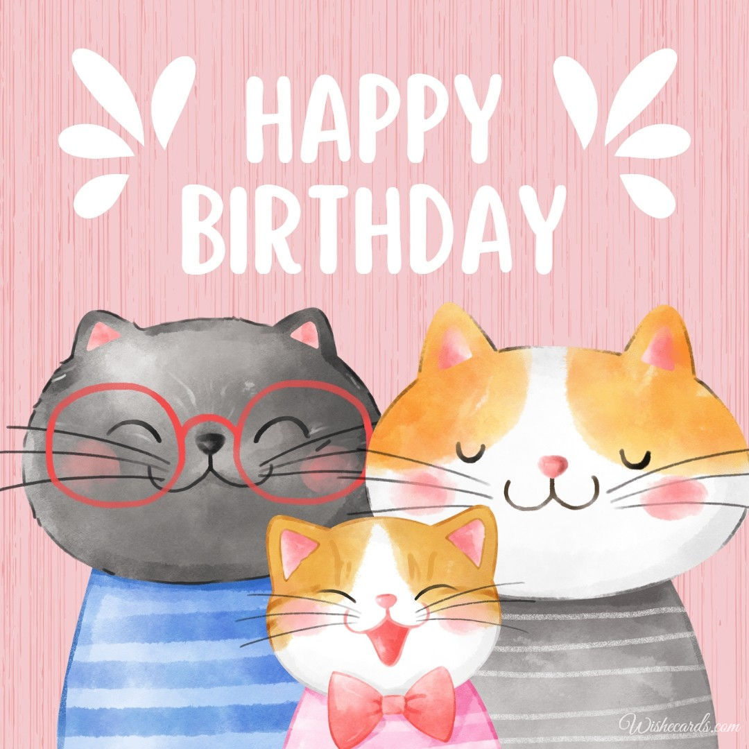 Happy Birthday Picture For Woman With Cat