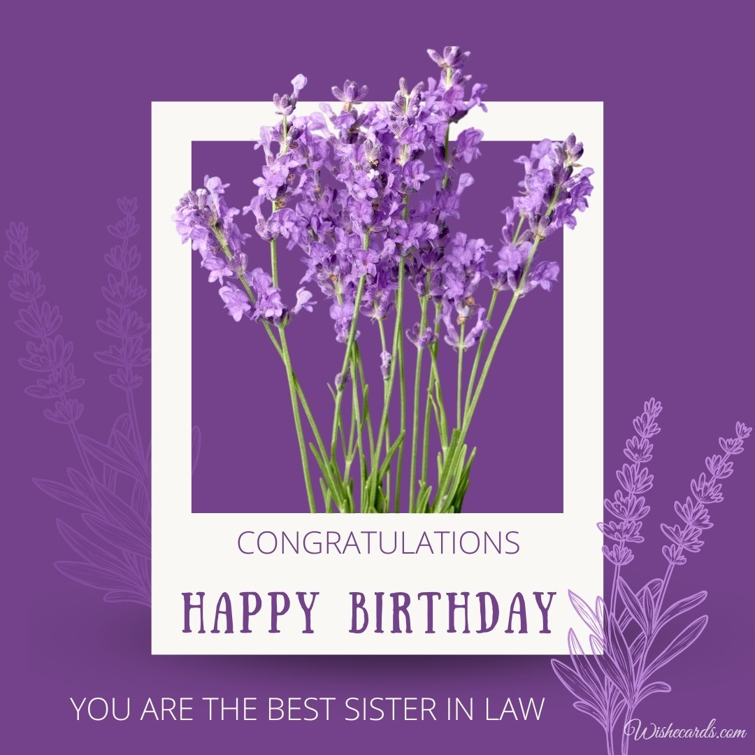 Happy Birthday Sister in Law Flowers