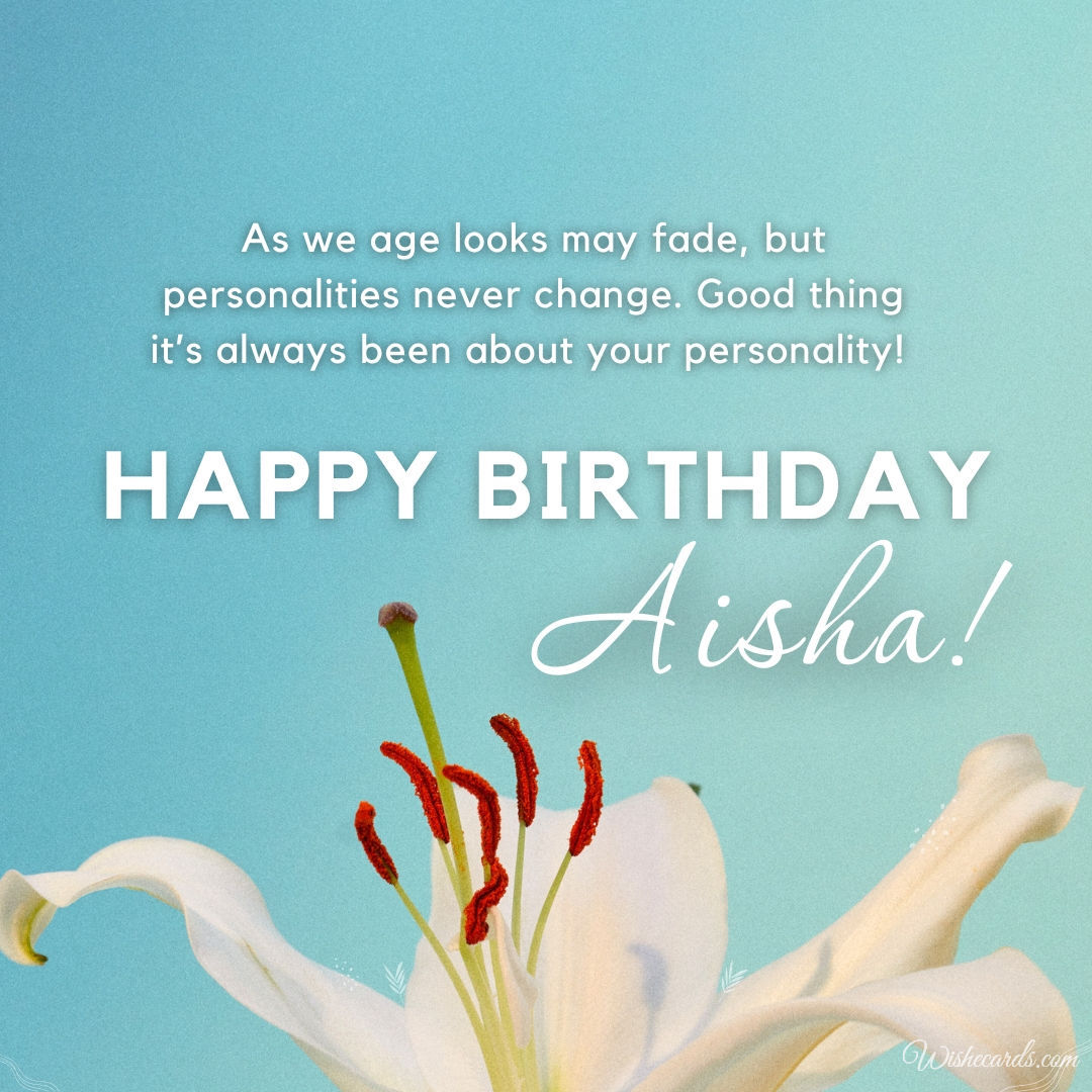 Happy Birthday to Aisha
