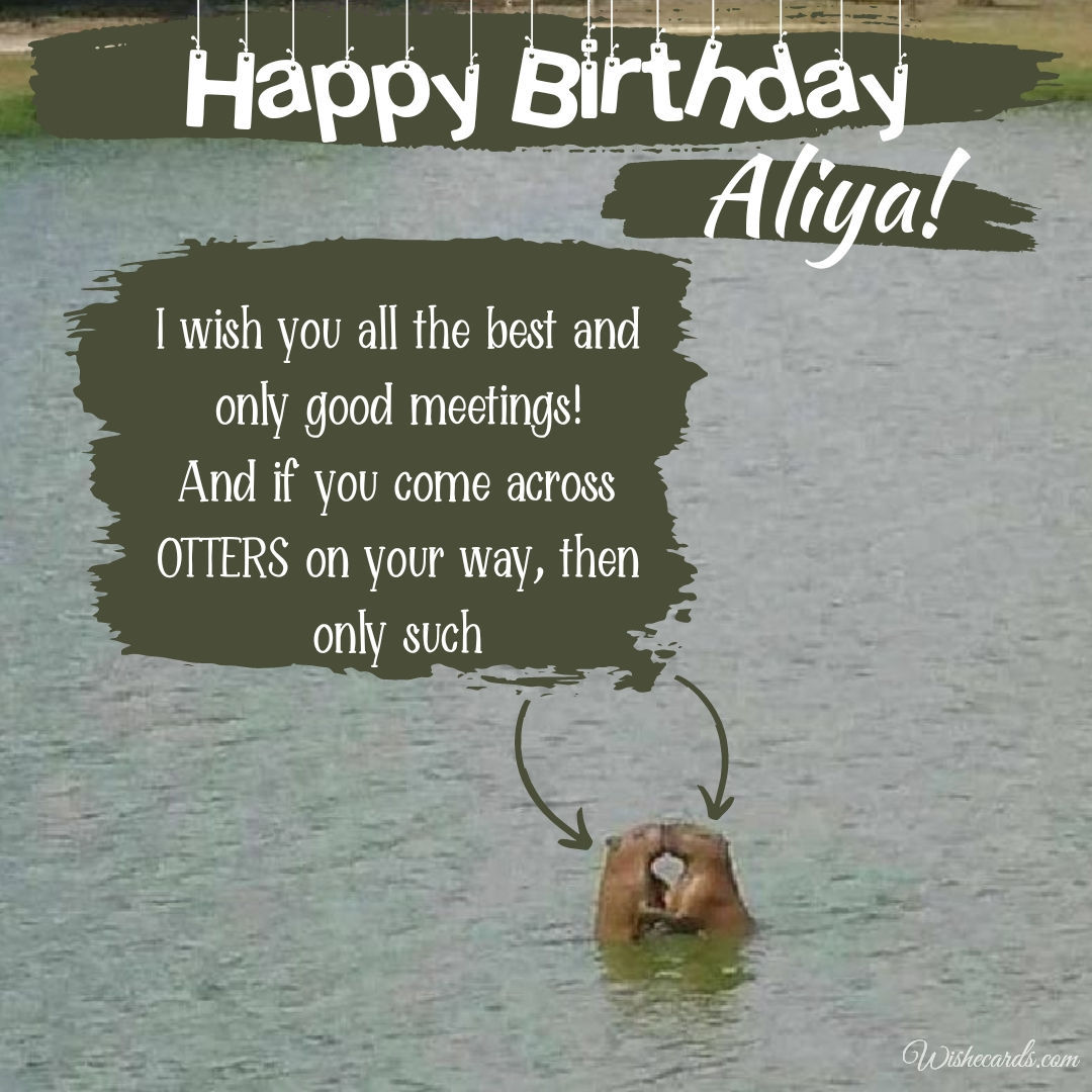 Happy Birthday to Aliya