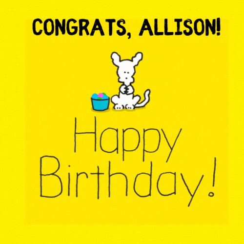 Happy Birthday to Allison