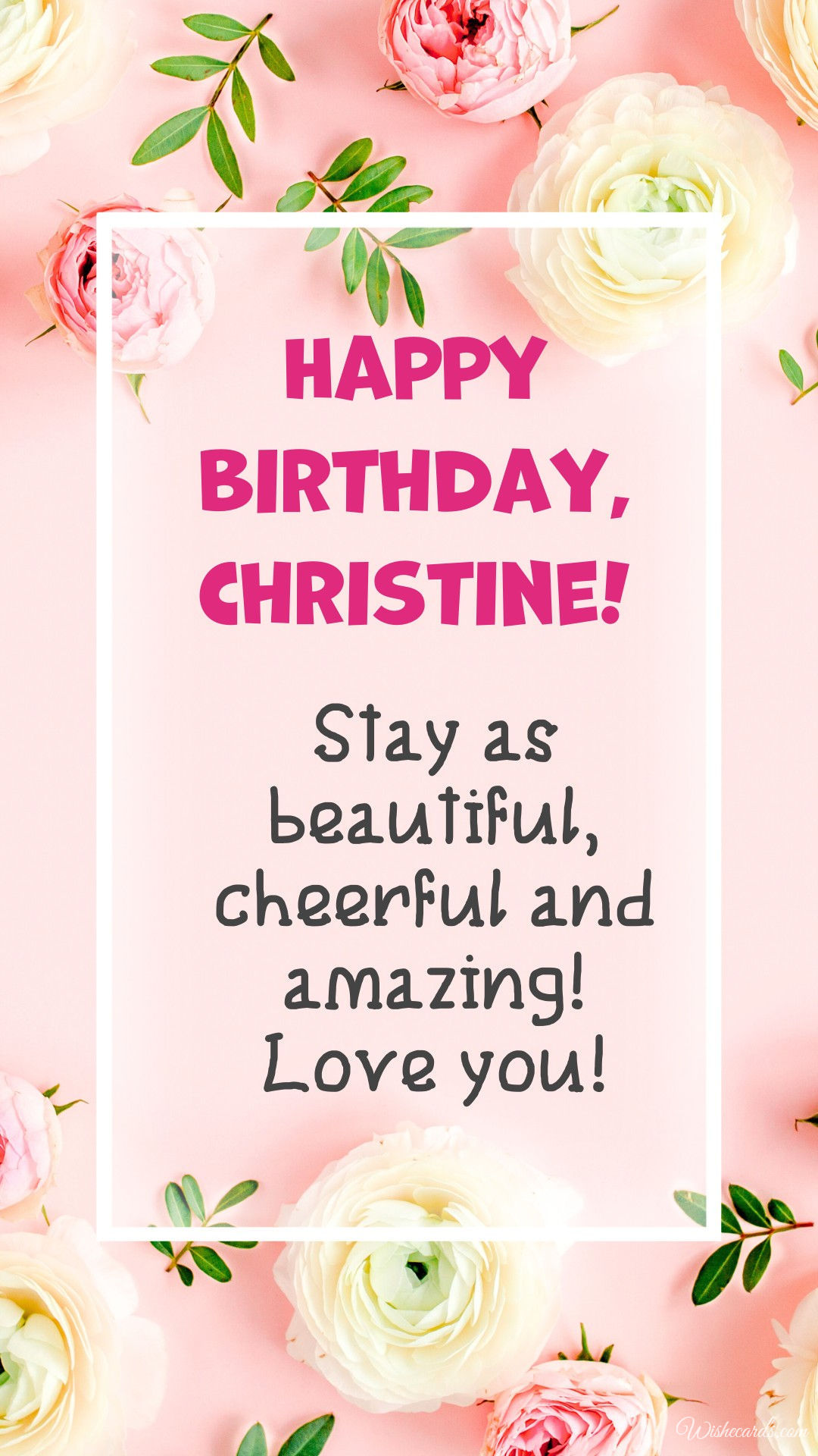 Happy Birthday to Christine