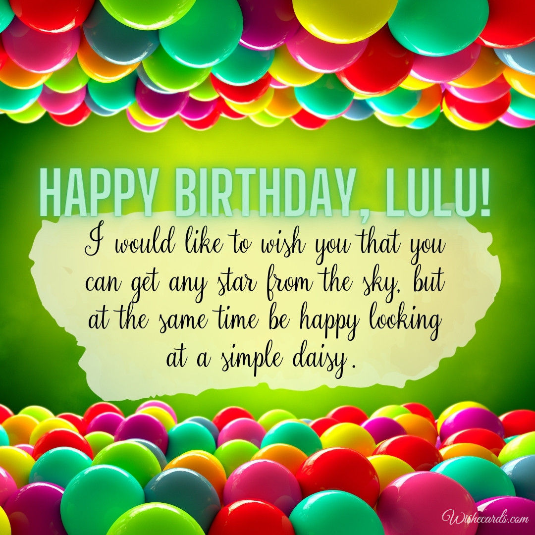 Happy Birthday to Lulu