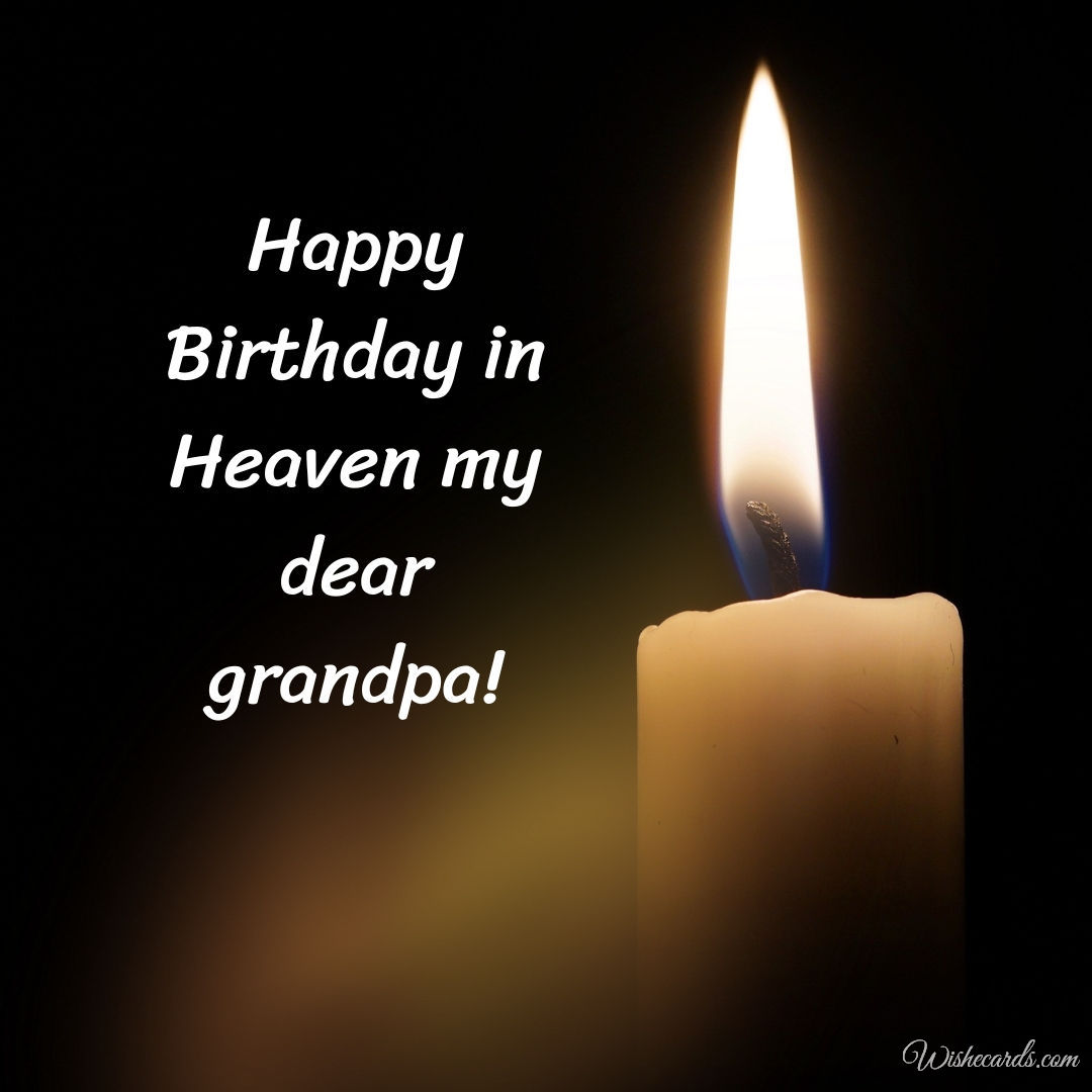 Happy Birthday Cards for Grandfather in Heaven