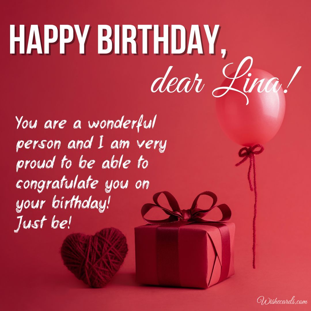 Happy Birthday to You Lina