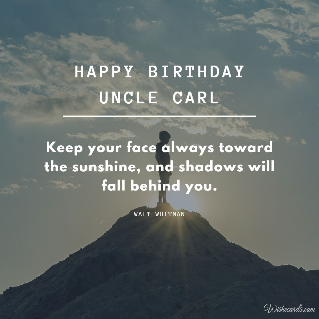 Happy Birthday Uncle Carl