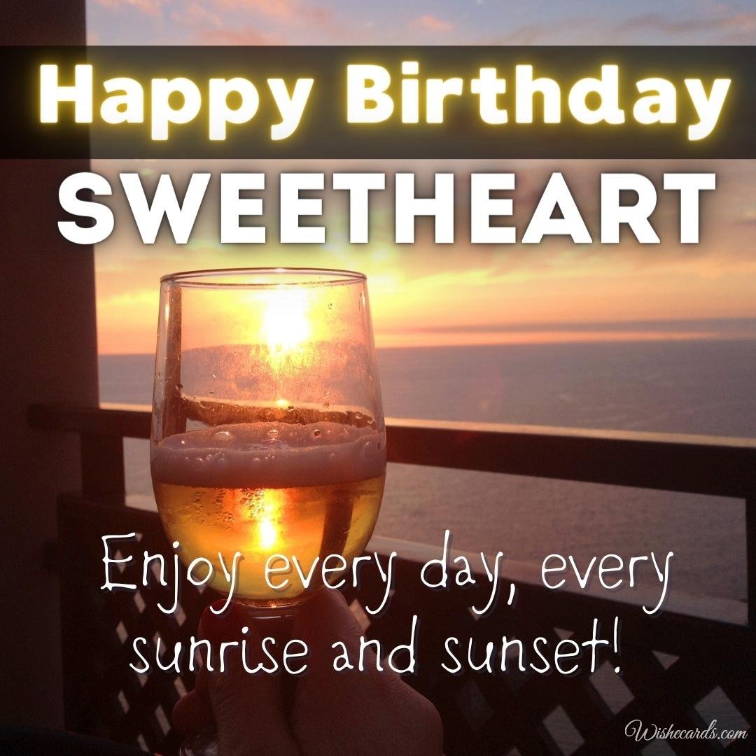Happy Birthday Wish Card For Sweetheart