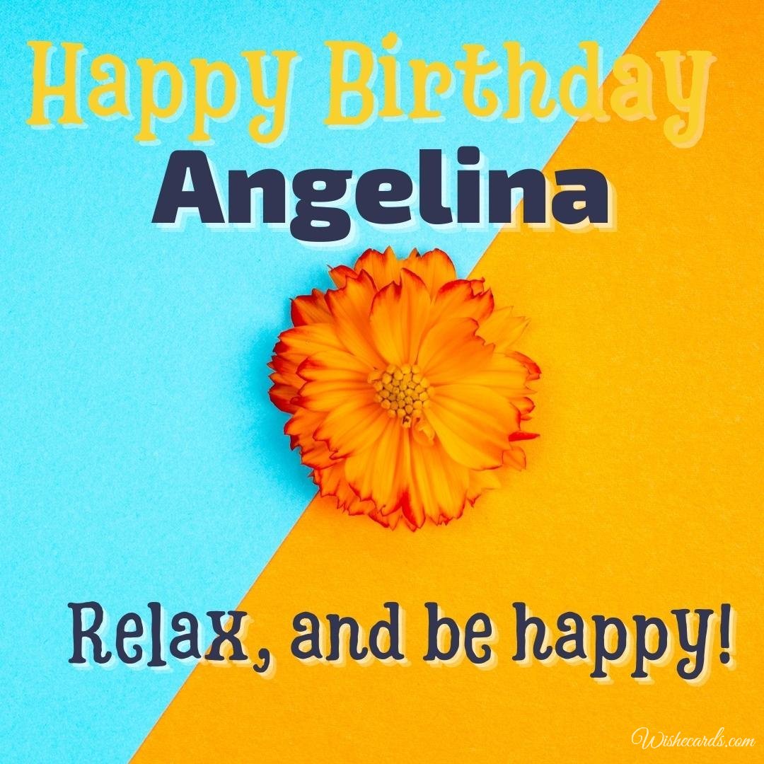 Happy Birthday Wish Ecard for Angelina