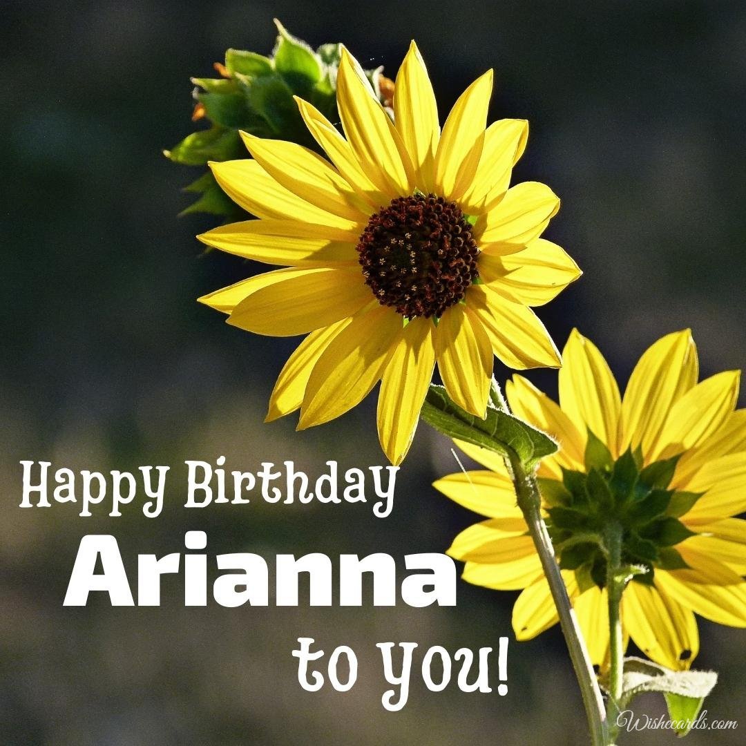 Happy Birthday Wish Ecard For Arianna