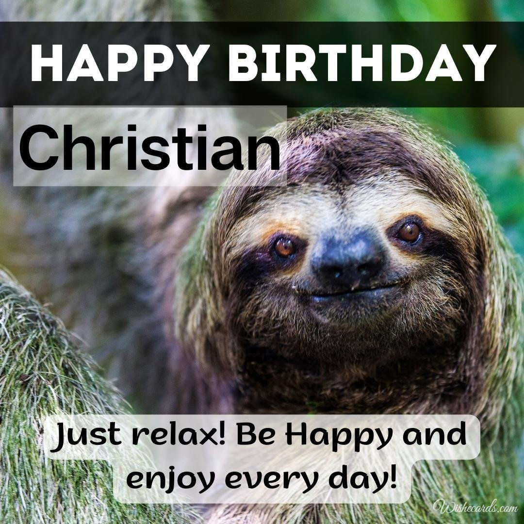 Happy Birthday Wish Ecard for Christian