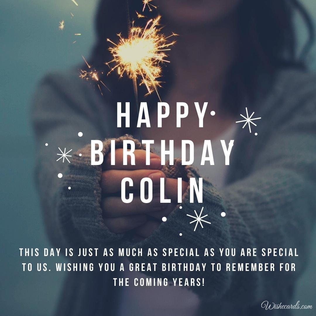 Happy Birthday Wish Ecard for Colin