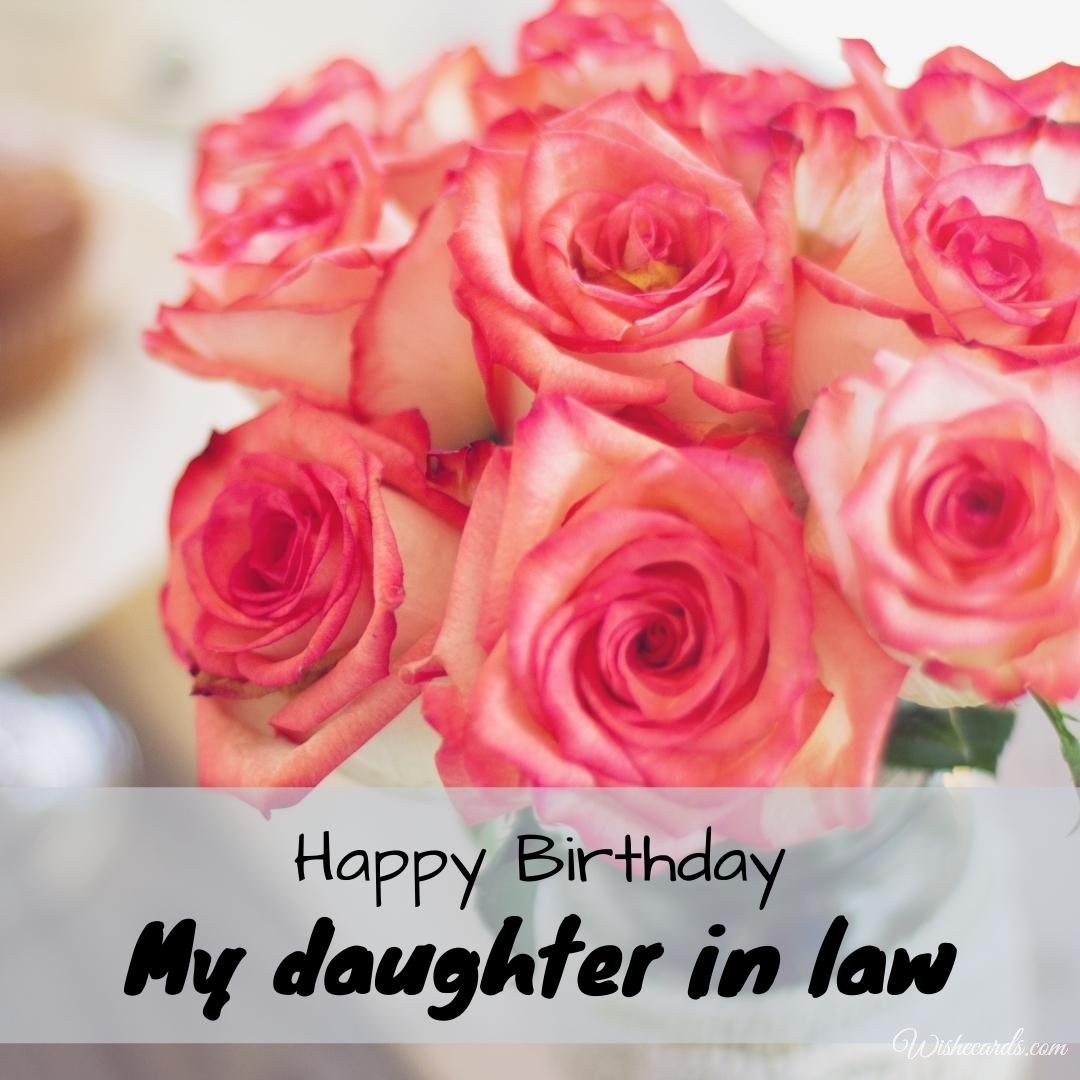 Happy Birthday Wish Ecard for Daughter In Law