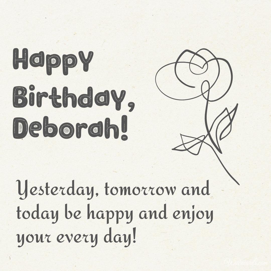 Happy Birthday Wish Ecard For Deborah