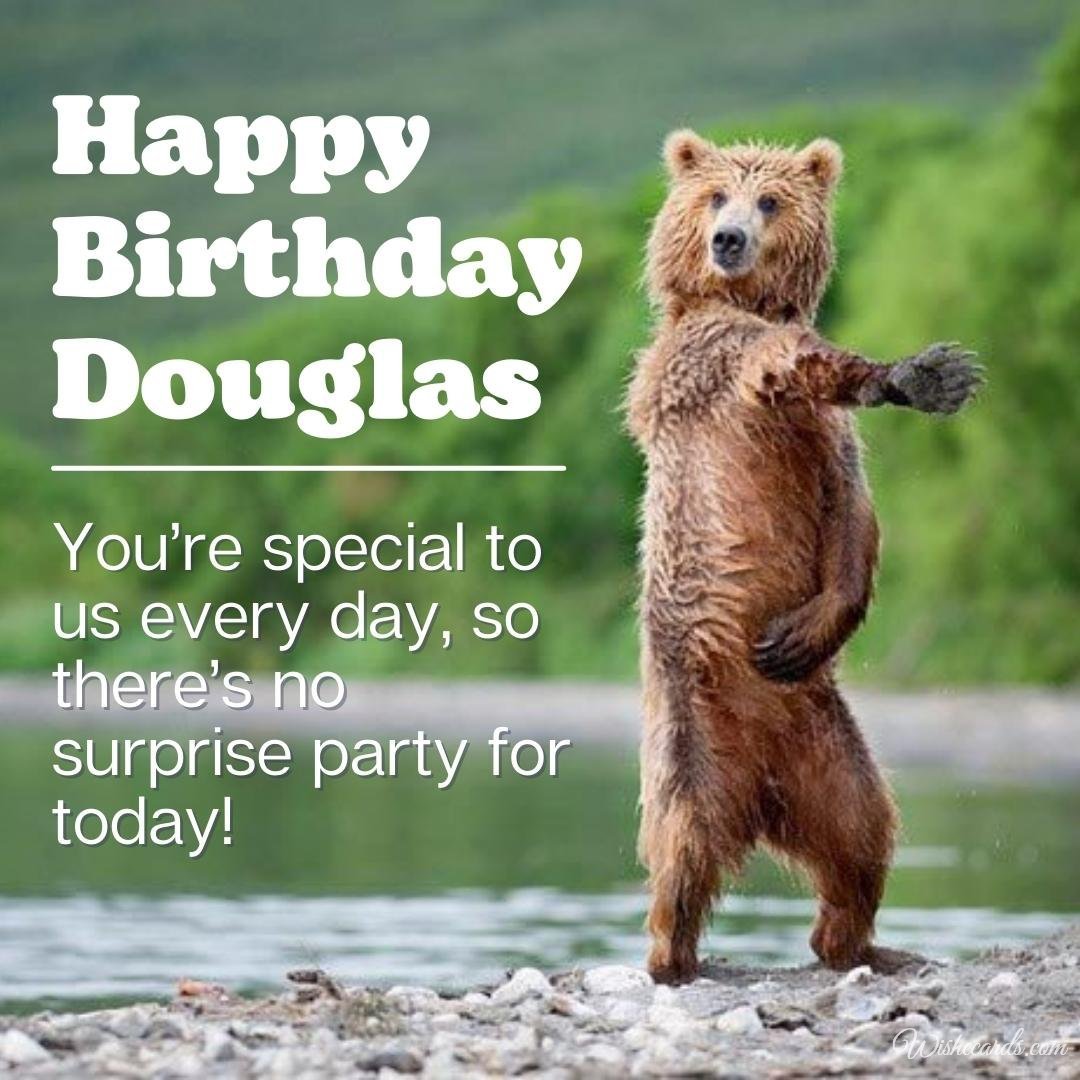 Happy Birthday Wish Ecard for Douglas