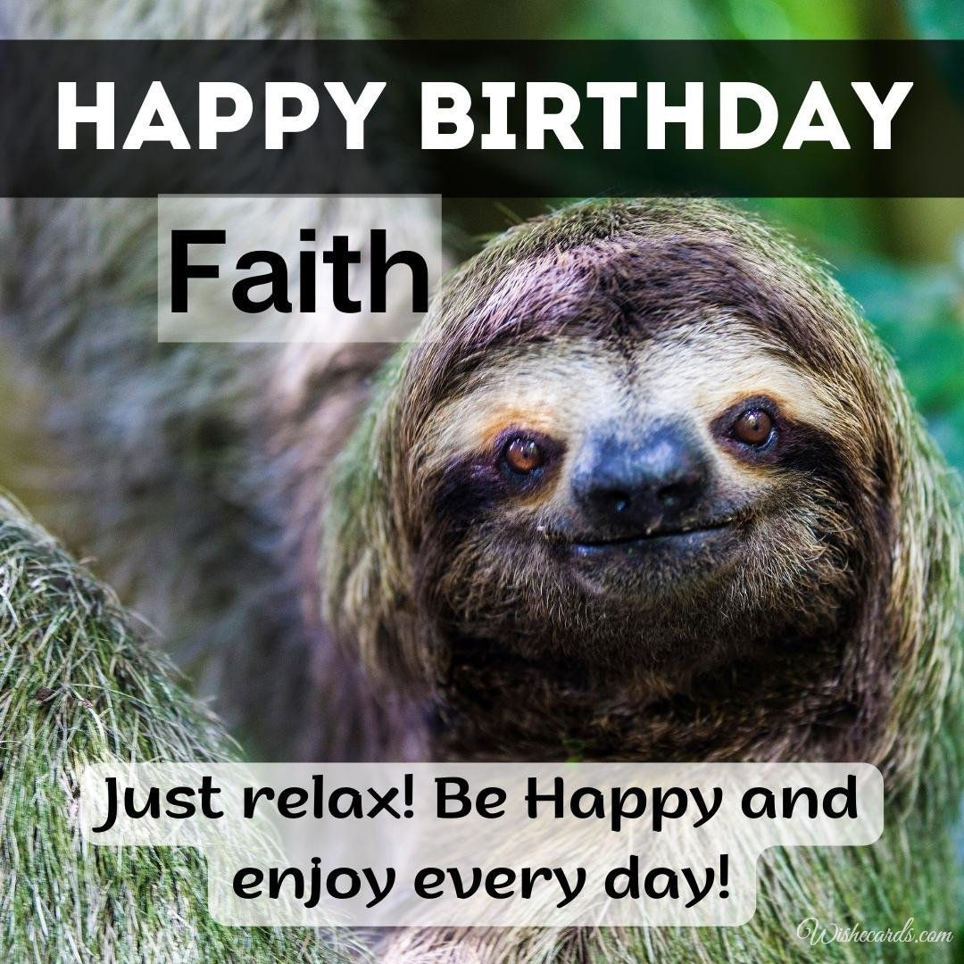 Happy Birthday Wish Ecard for Faith