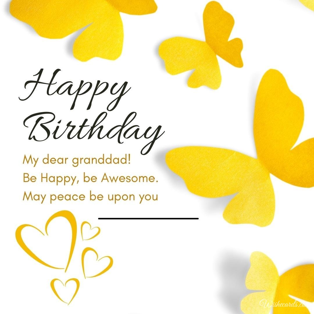 Happy Birthday Wish Ecard For Granddad