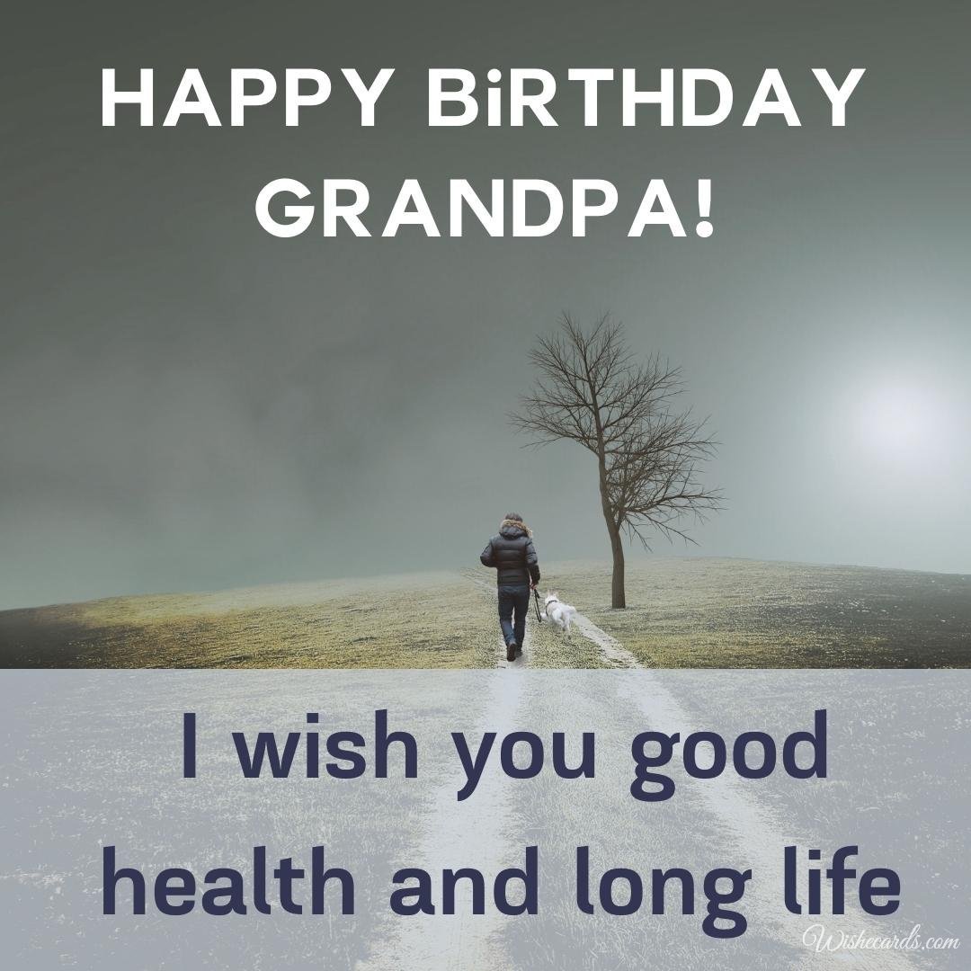 Happy Birthday Wish Ecard for Grandfather