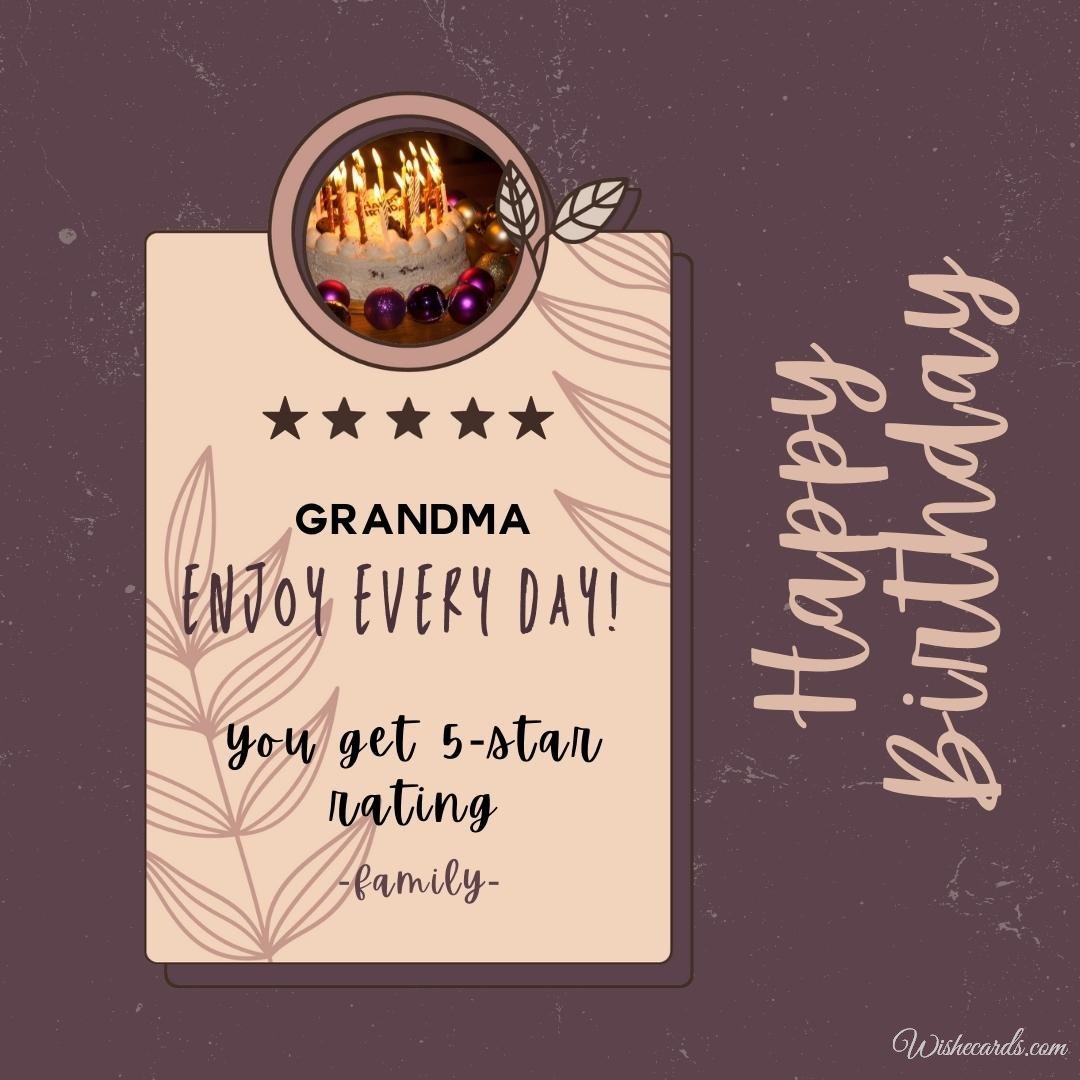 Happy Birthday Wish Ecard For Grandma