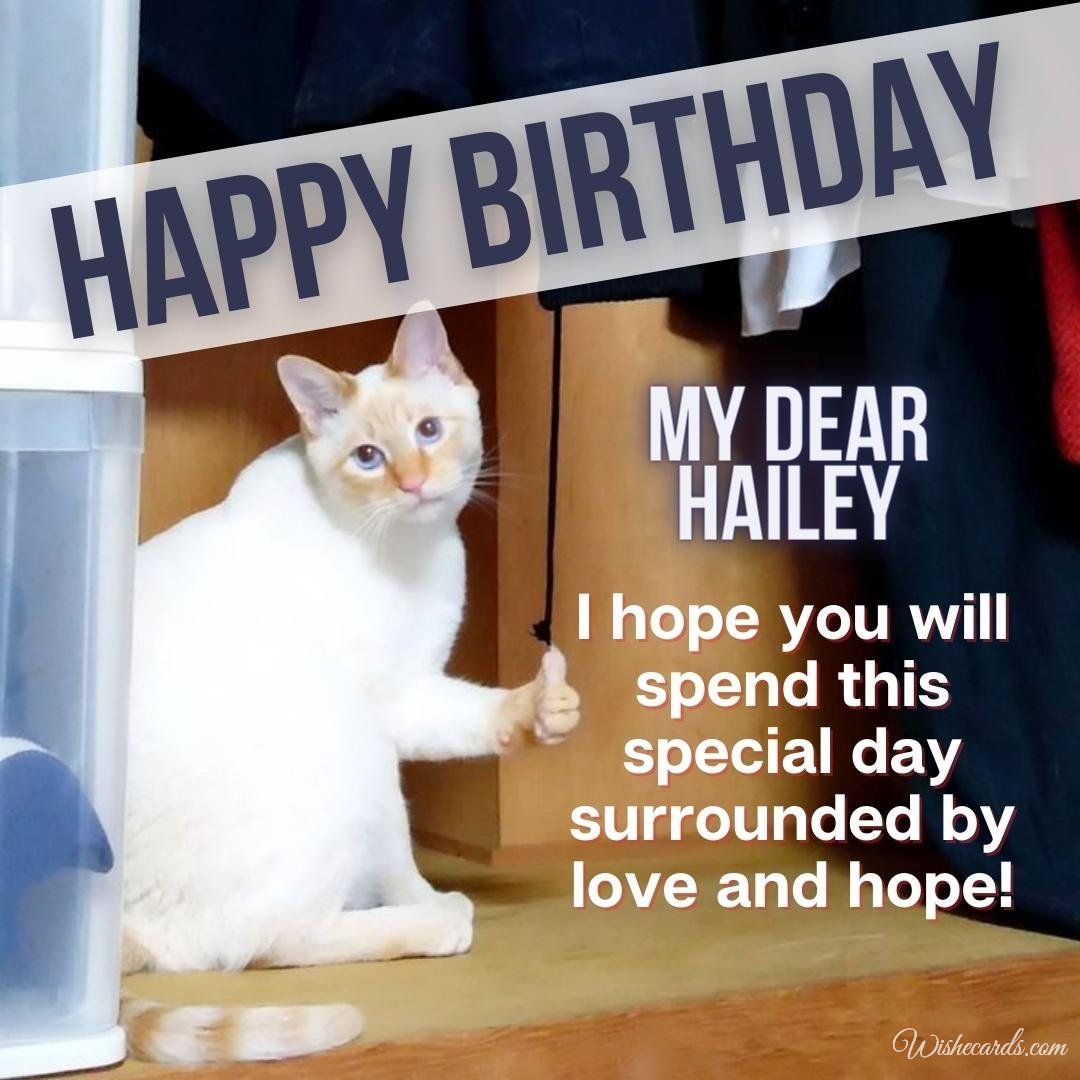 Happy Birthday Wish Ecard For Hailey
