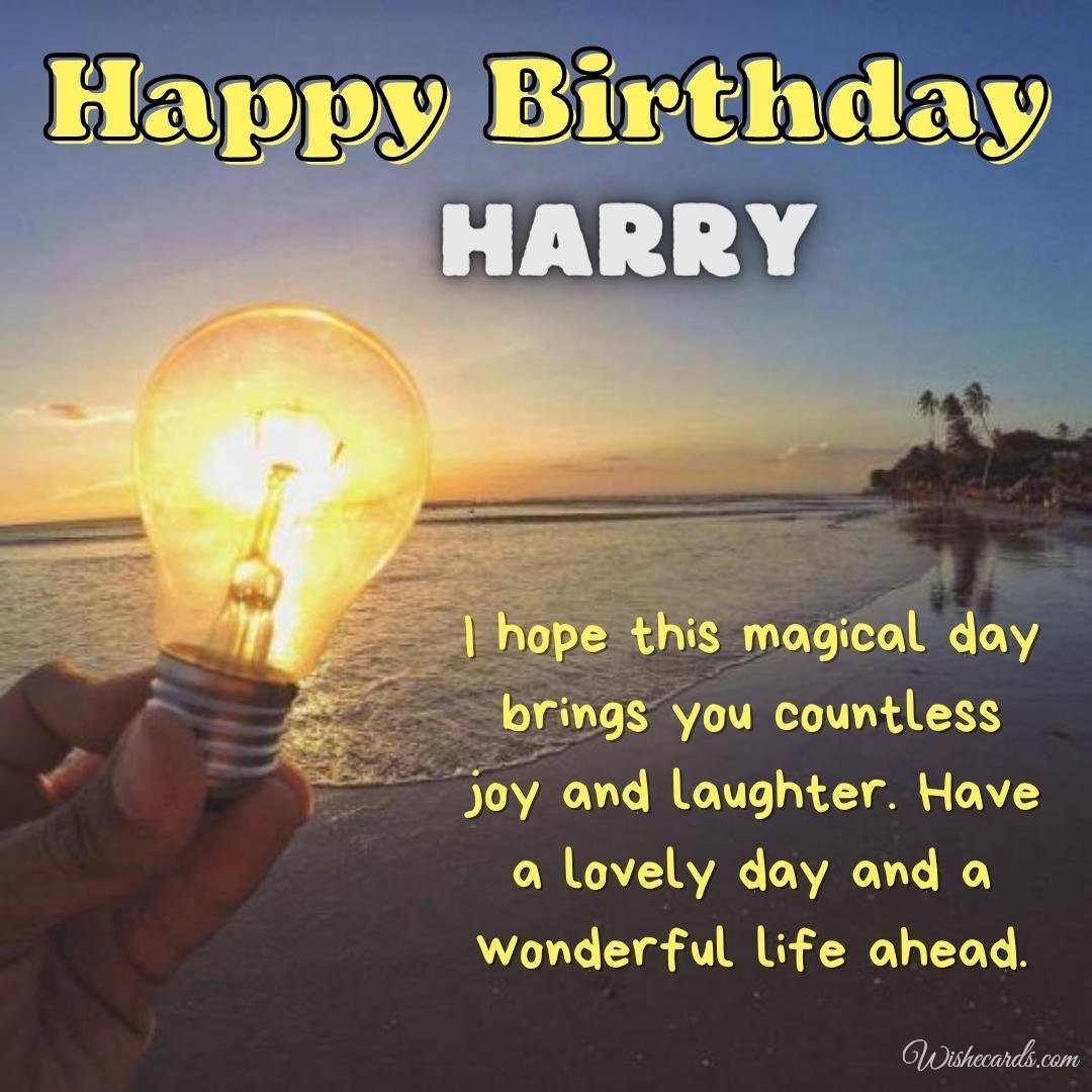 Happy Birthday Wish Ecard For Harry