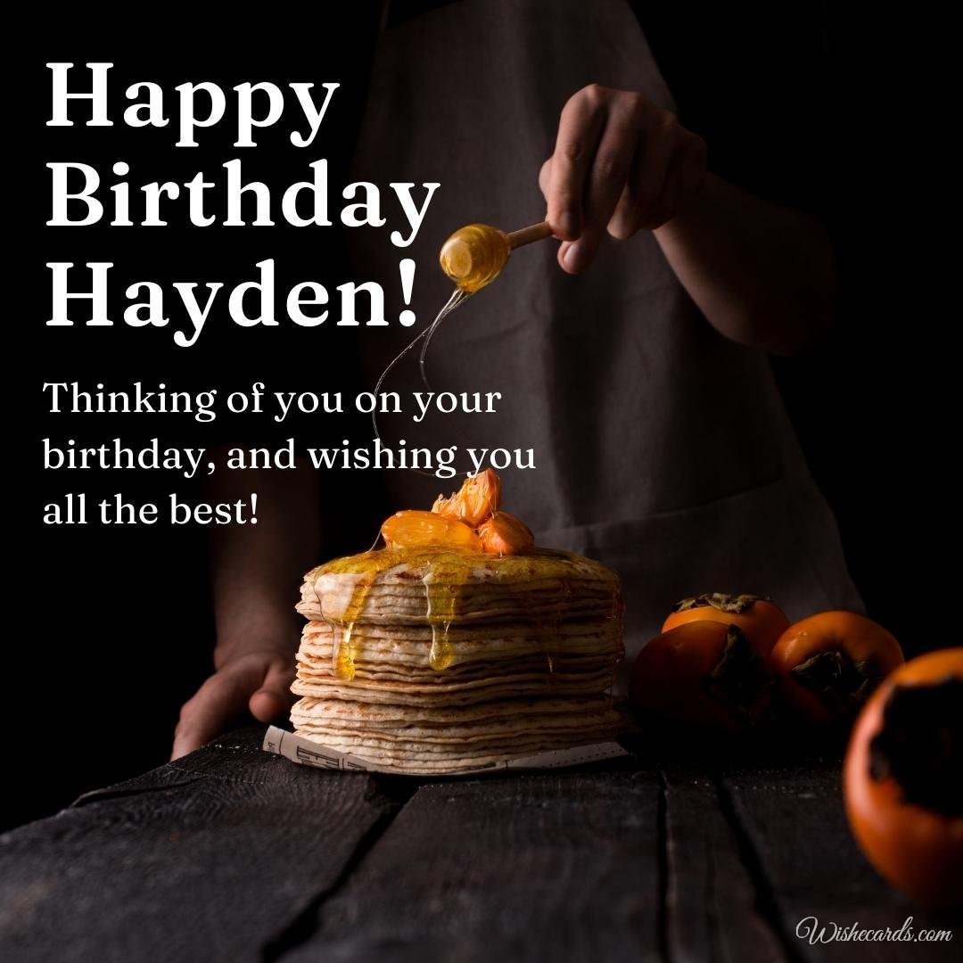 Happy Birthday Wish Ecard For Hayden
