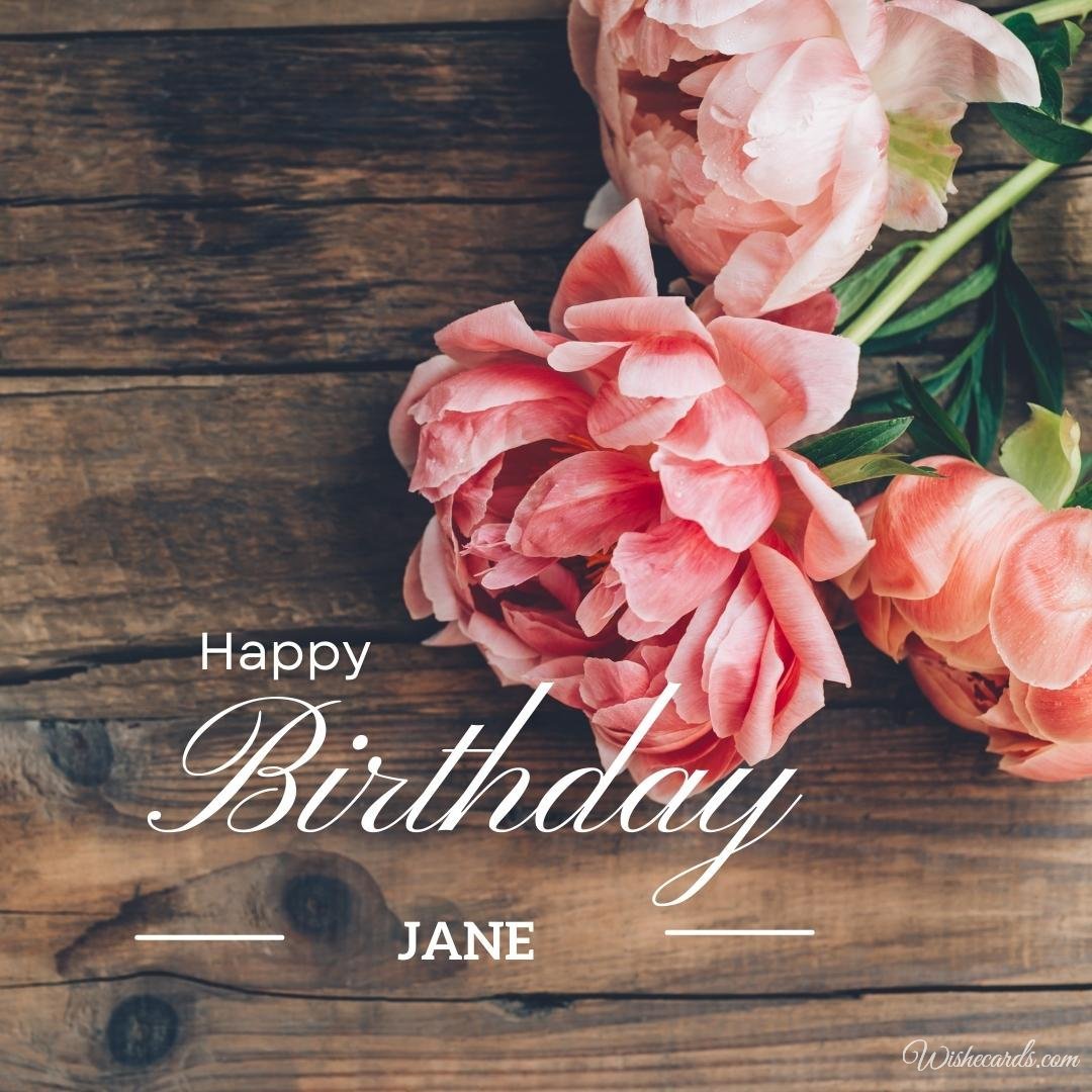 Happy Birthday Wish Ecard For Jane